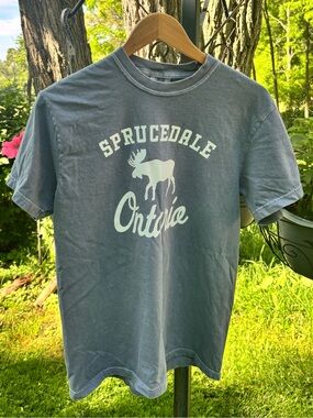🌺🌺🌺3/25 Comfort Colors Sprucedale Ontario Moose Graphic T-Shirt Vintage Vibes